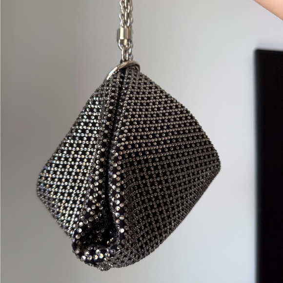 Jimmy Choo Black Suede Clutch Bag with Diamond Motif and Crystal Hotfix $2,475 - Picture 12 of 14